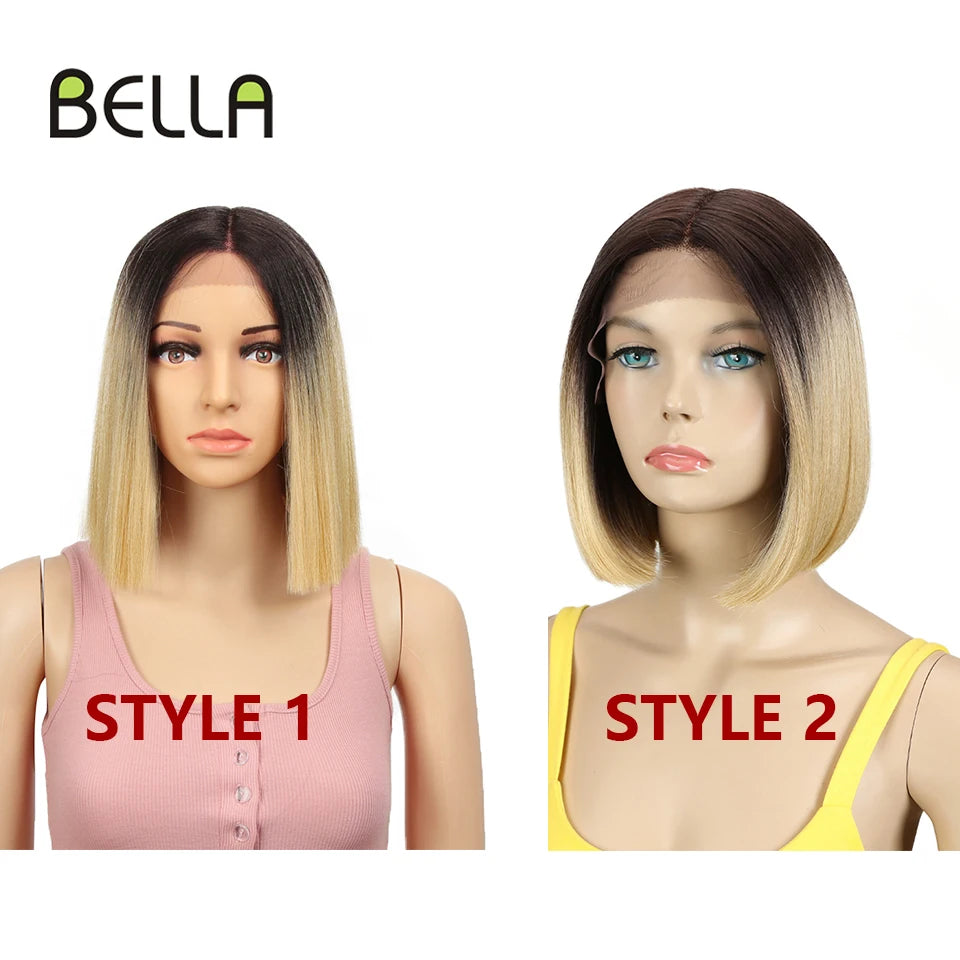 Synthetic Ombre 10" Short Bob Lace Wig