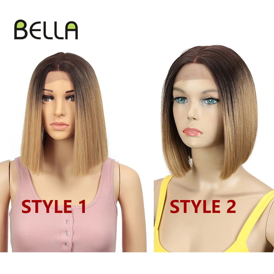 Synthetic Ombre 10" Short Bob Lace Wig