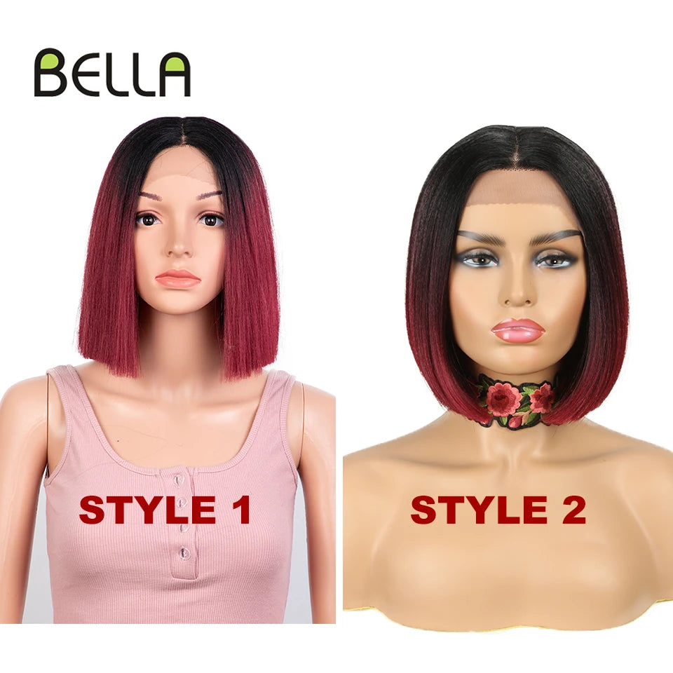 Synthetic Ombre 10" Short Bob Lace Wig