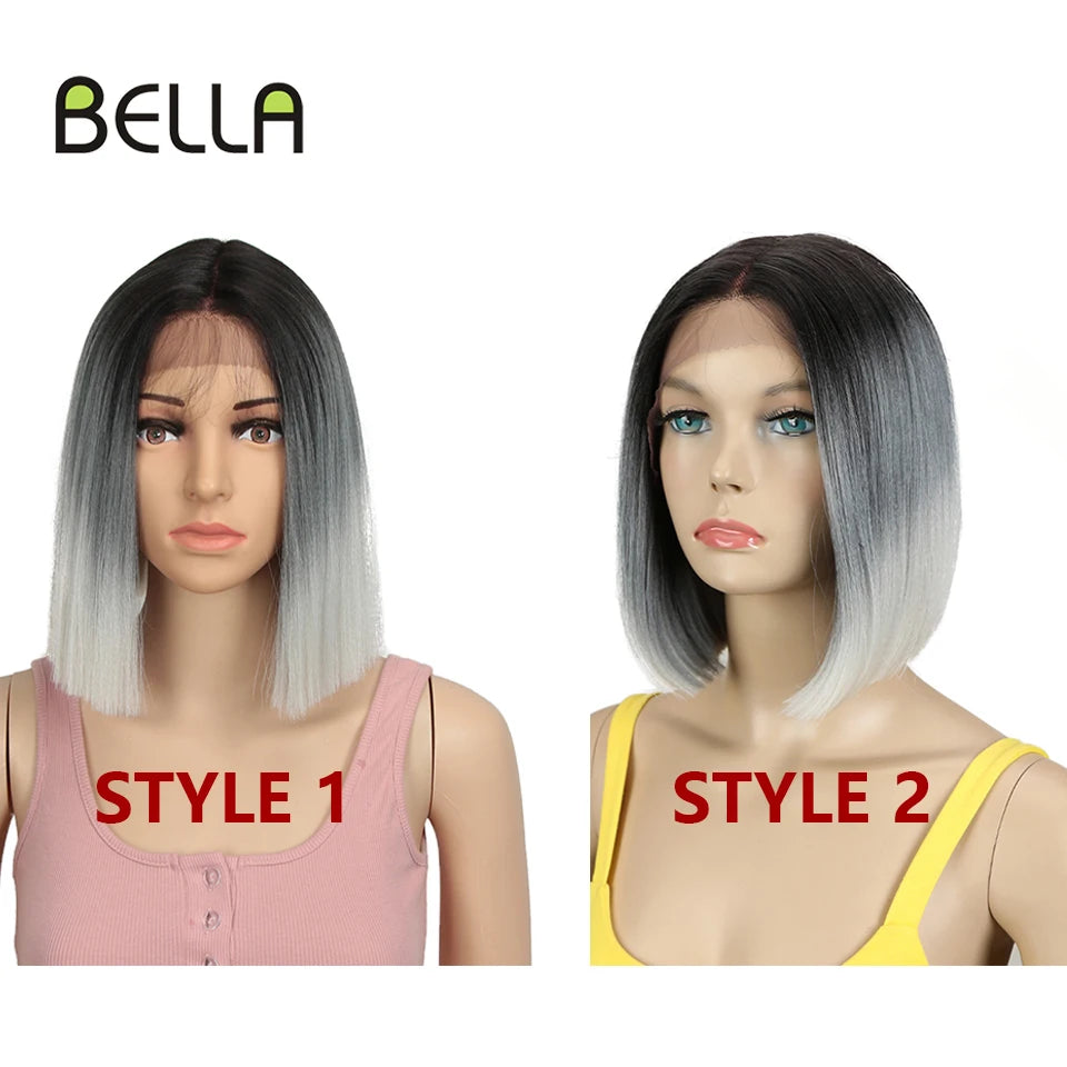 Synthetic Ombre 10" Short Bob Lace Wig
