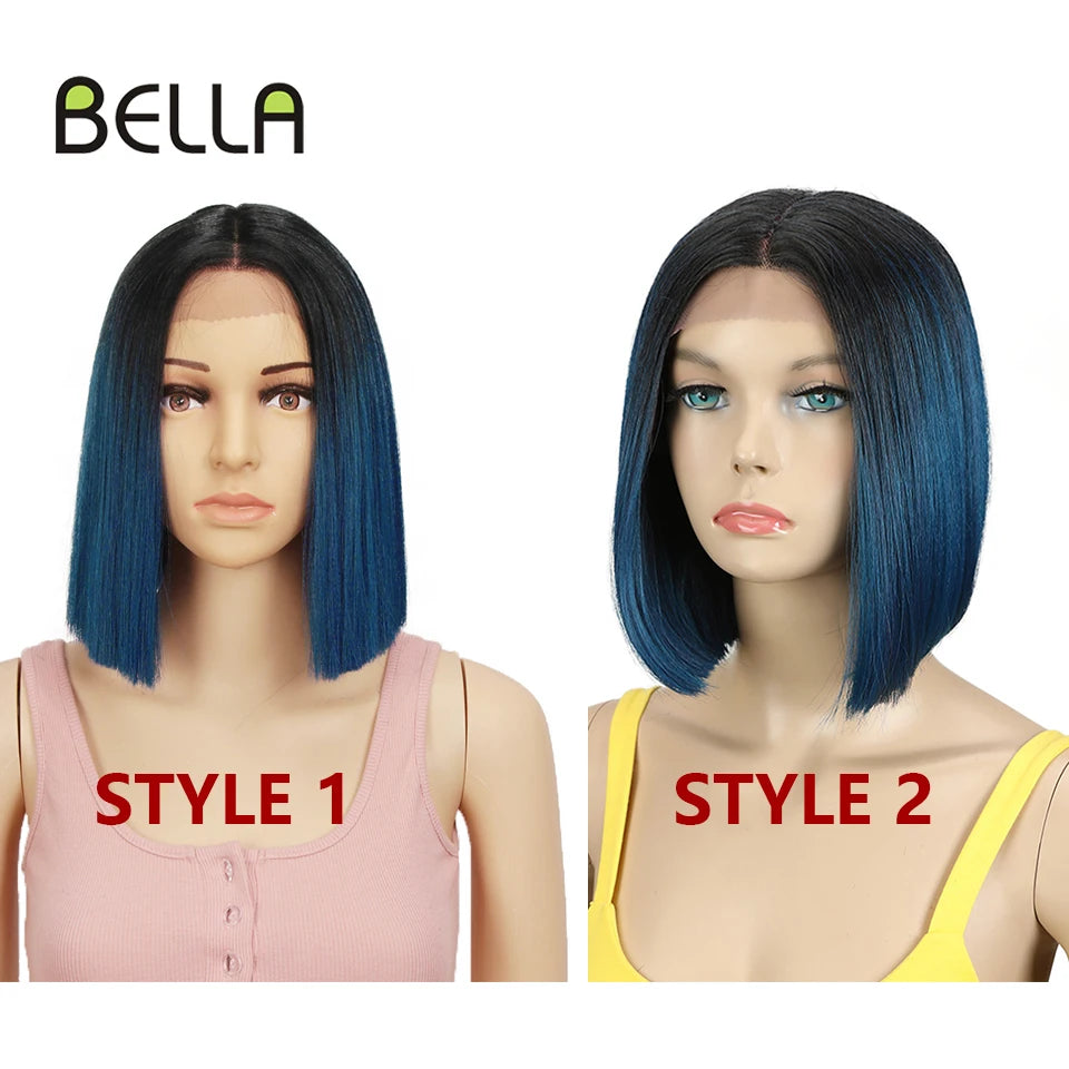 Synthetic Ombre 10" Short Bob Lace Wig
