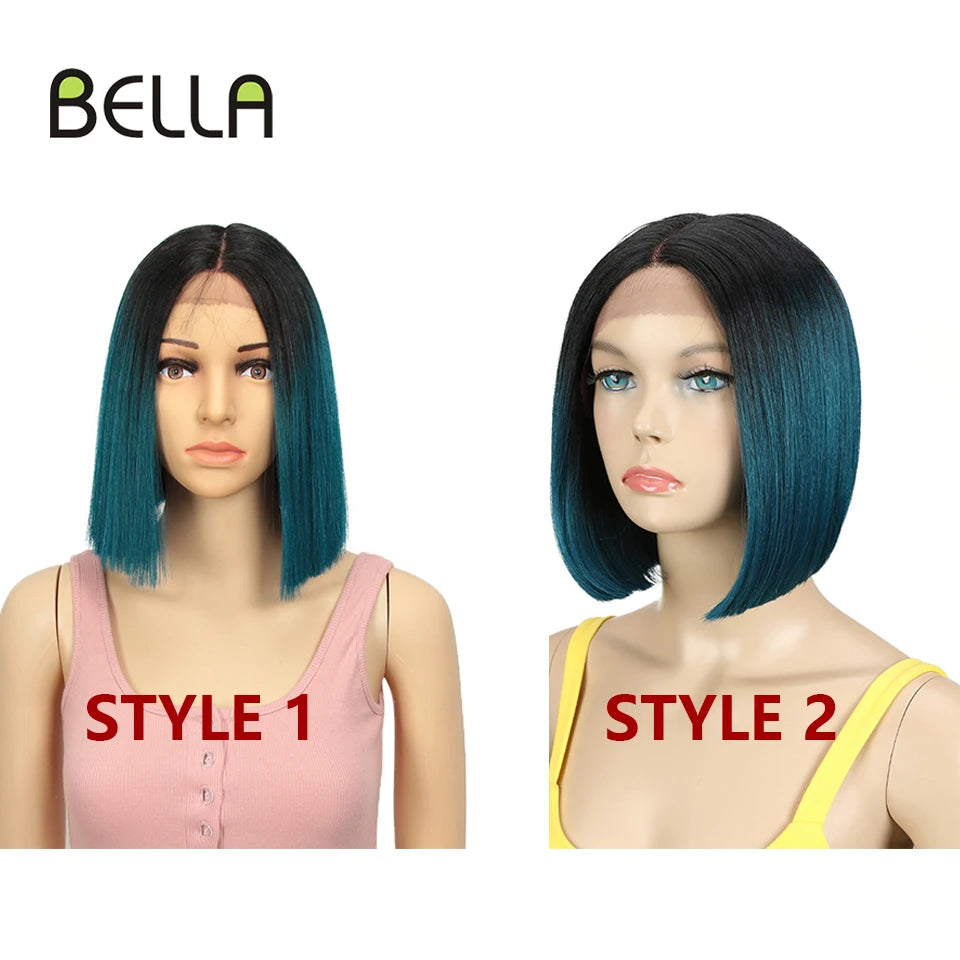 Synthetic Ombre 10" Short Bob Lace Wig