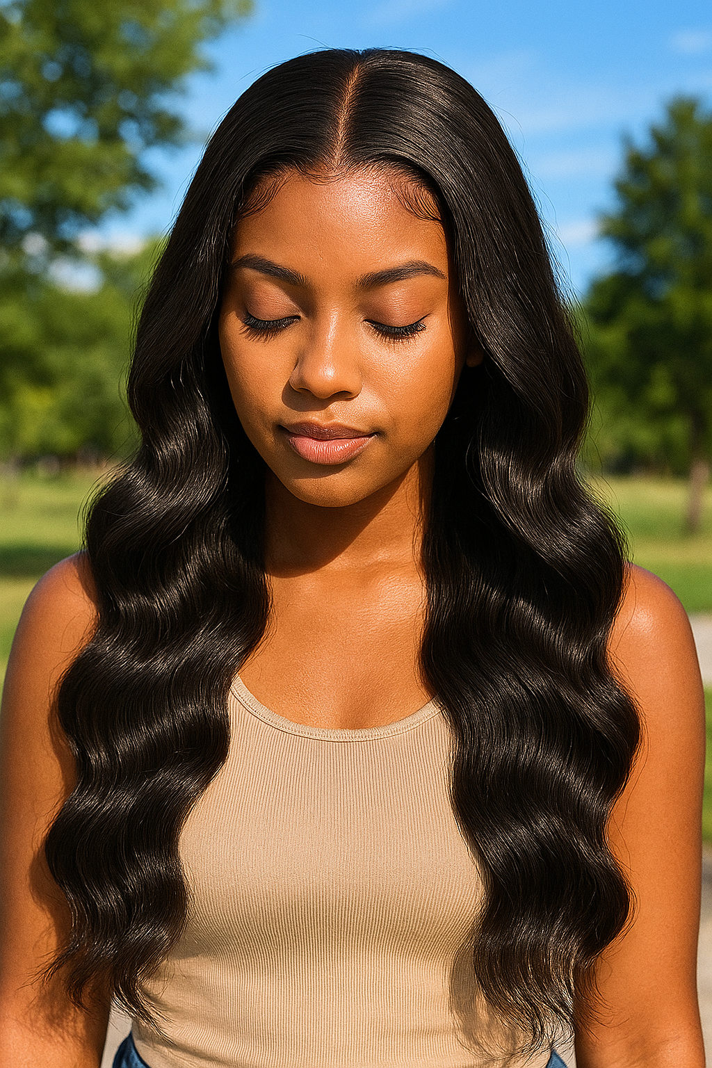 4x4 Malaysian Body Wave Closure – 100% Virgin Human Hair, Natural Hairline, Pre-Plucked Lace