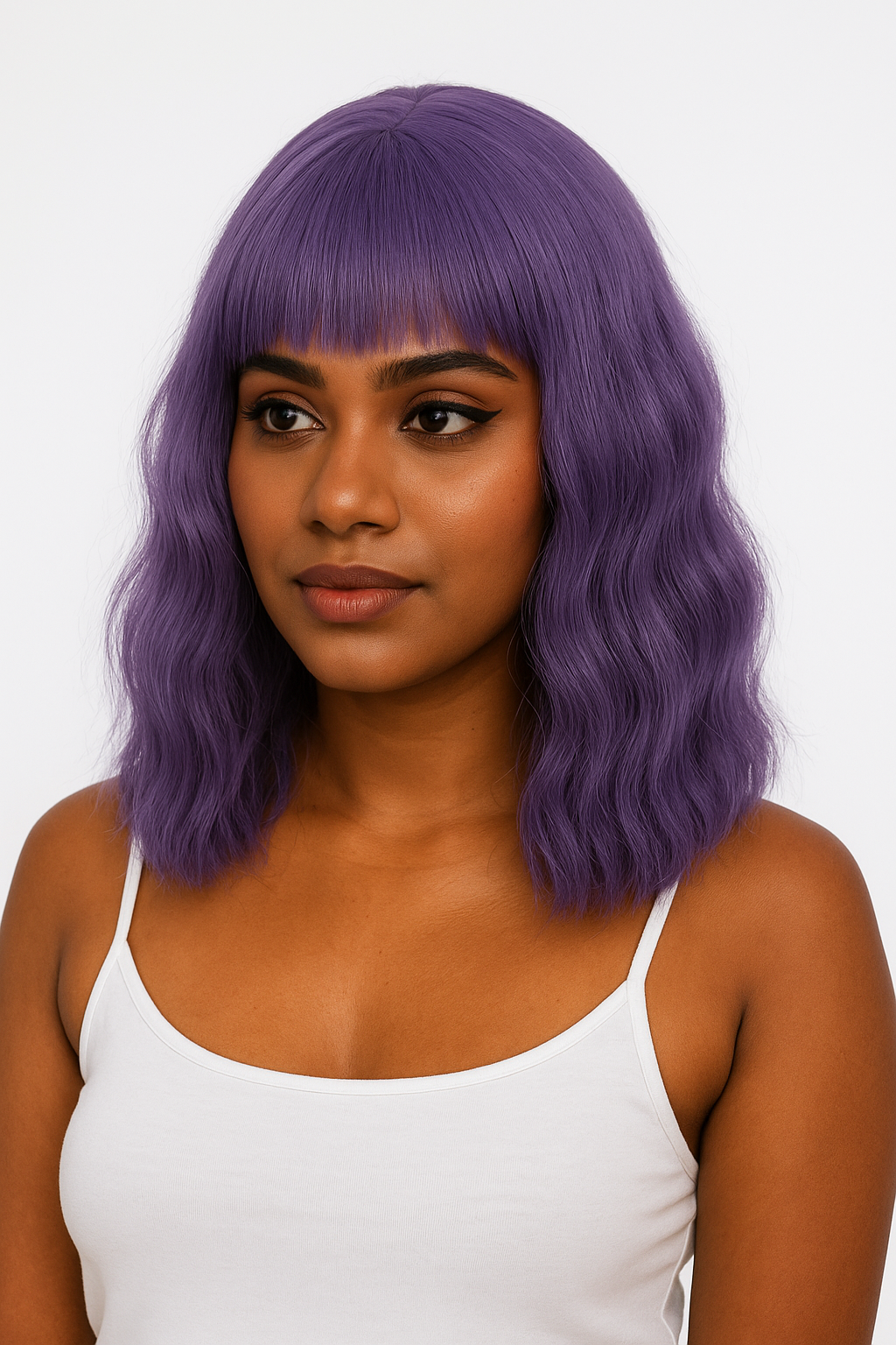 Short Curly Synthetic Wig With Bangs – Cosplay Costume Heat Resistant Wig