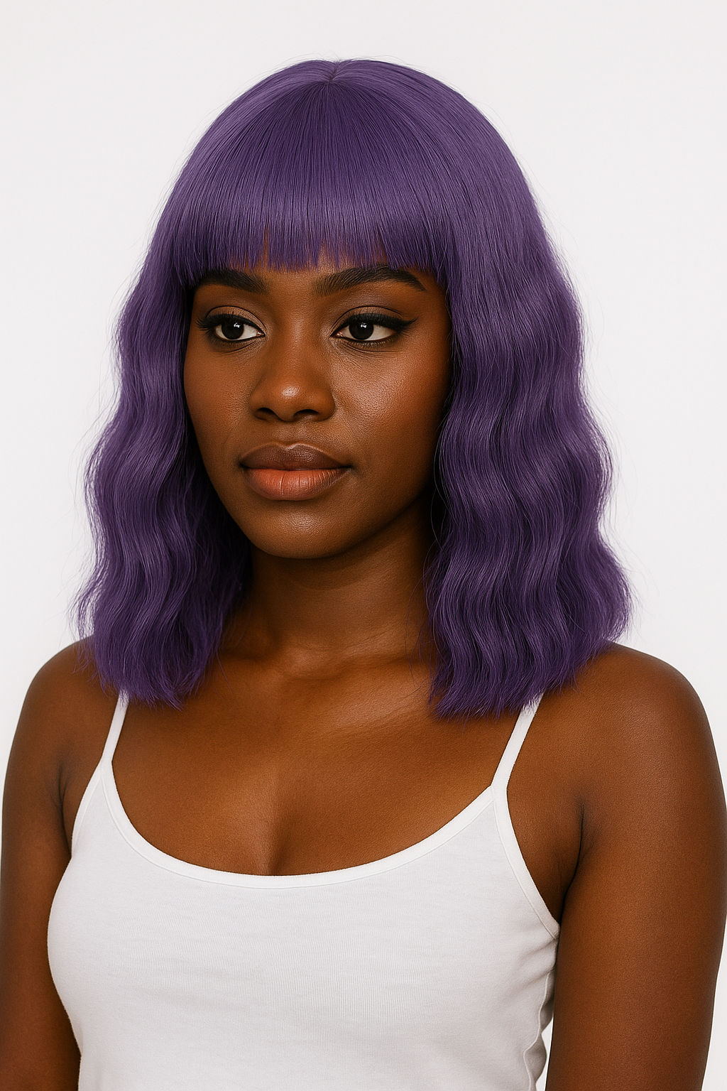 Short Curly Synthetic Wig With Bangs – Cosplay Costume Heat Resistant Wig