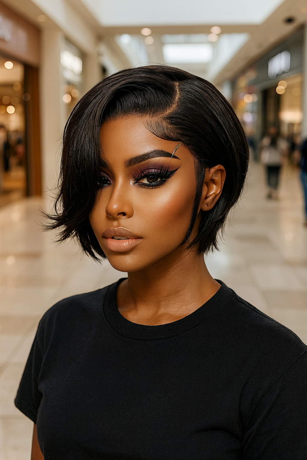 13x4 Short Bob Lace Front Human Hair Wig – Natural Hairline, Glueless, Pre-Plucked