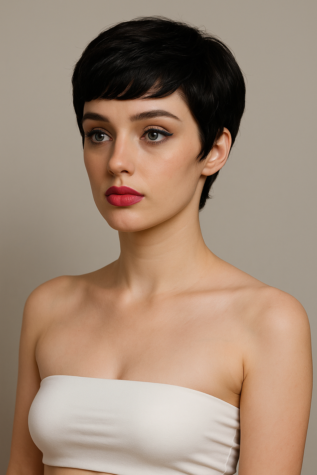 6-Inch Short Pixie Straight Human Hair Wig – Natural, Lightweight & Glueless
