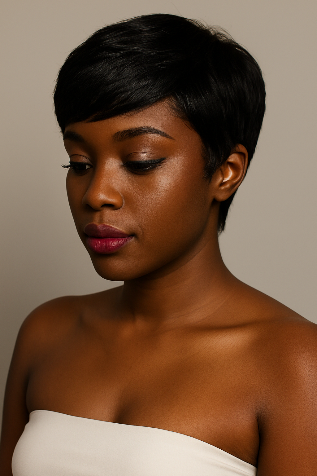 6-Inch Short Pixie Straight Human Hair Wig – Natural, Lightweight & Glueless
