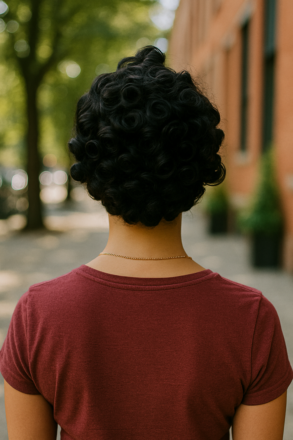 Vintage Short Pin Curl Style 100% Virgin Brazilian Lace Front Wig – Natural Black Pin Curl Retro Style