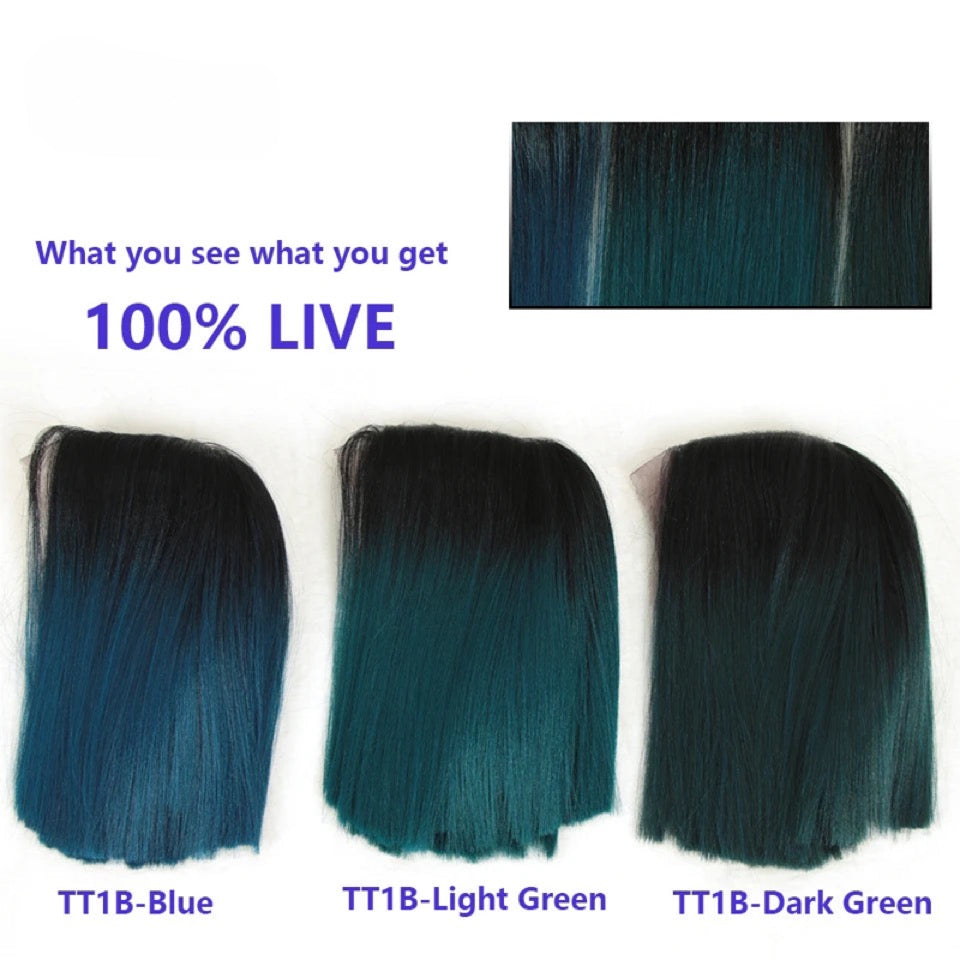 Synthetic Ombre 10" Short Bob Lace Wig