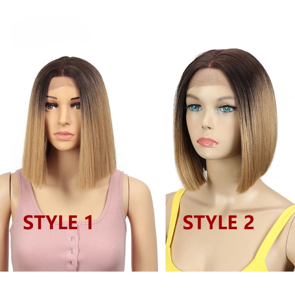 Synthetic Ombre 10" Short Bob Lace Wig
