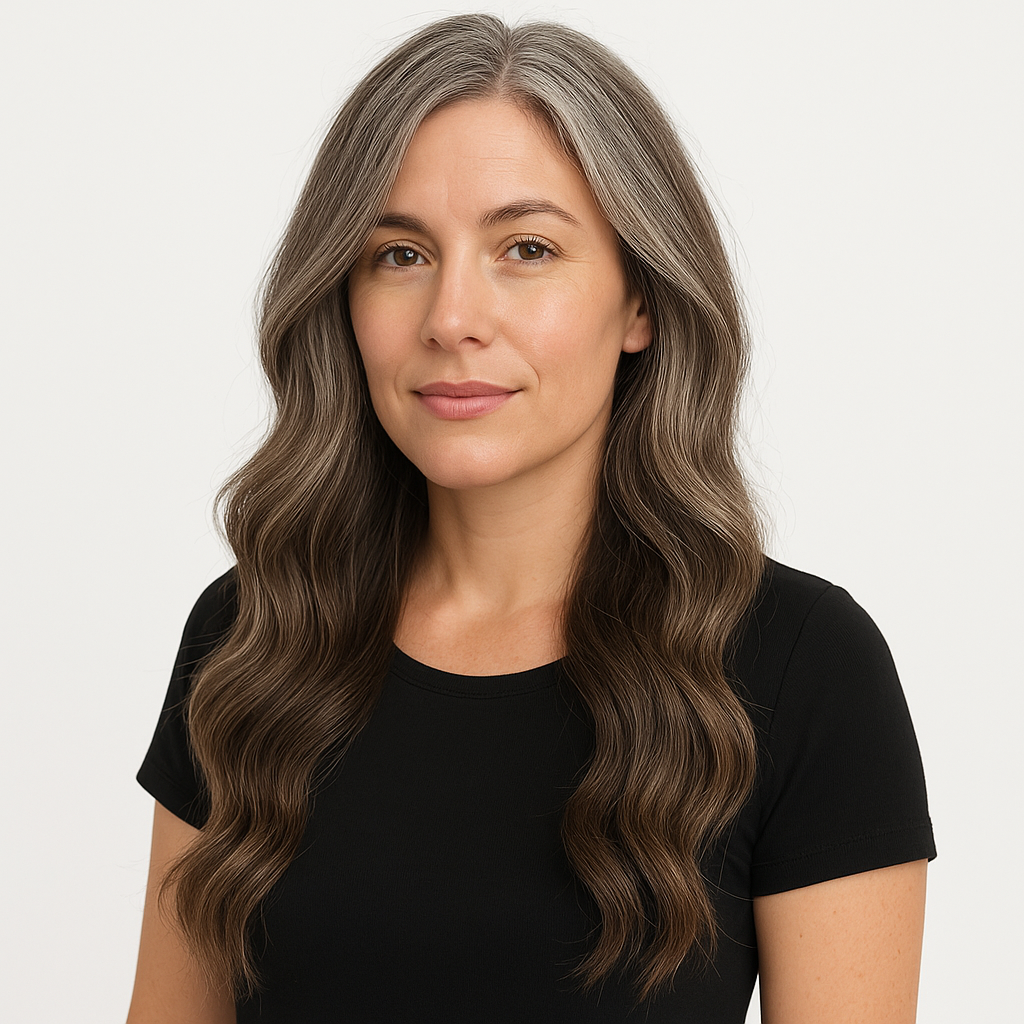 Vietnamese Natural Gray Virgin Hair Extensions – 100% Human Hair, Wavy Silver Blend, Soft, Luxurious & Tangle-Free