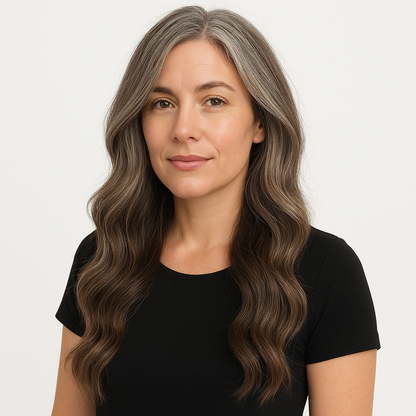 Vietnamese Natural Gray Virgin Hair Extensions – 100% Human Hair, Wavy Silver Blend, Soft, Luxurious & Tangle-Free