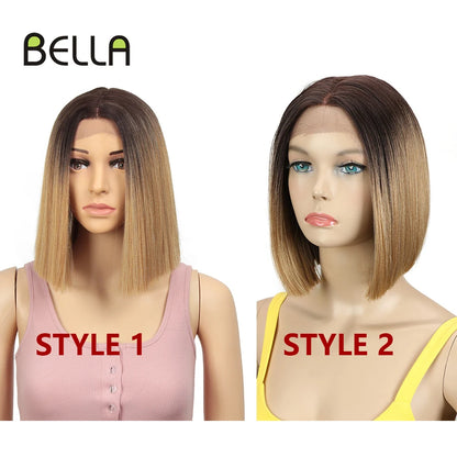 Synthetic Ombre  10" Short Bob Lace Wig