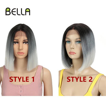 Synthetic Ombre  10" Short Bob Lace Wig