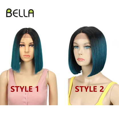 Synthetic Ombre  10" Short Bob Lace Wig