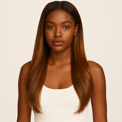 Virgin Hair Auburn Seamless Clip-In