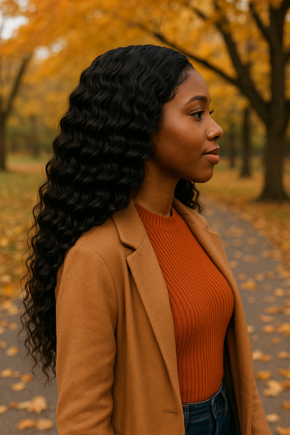 Spanish Wave Frontal 16 Inch | 100% Virgin Brazilian Human Hair | Natural Wavy Lace Frontal Closure