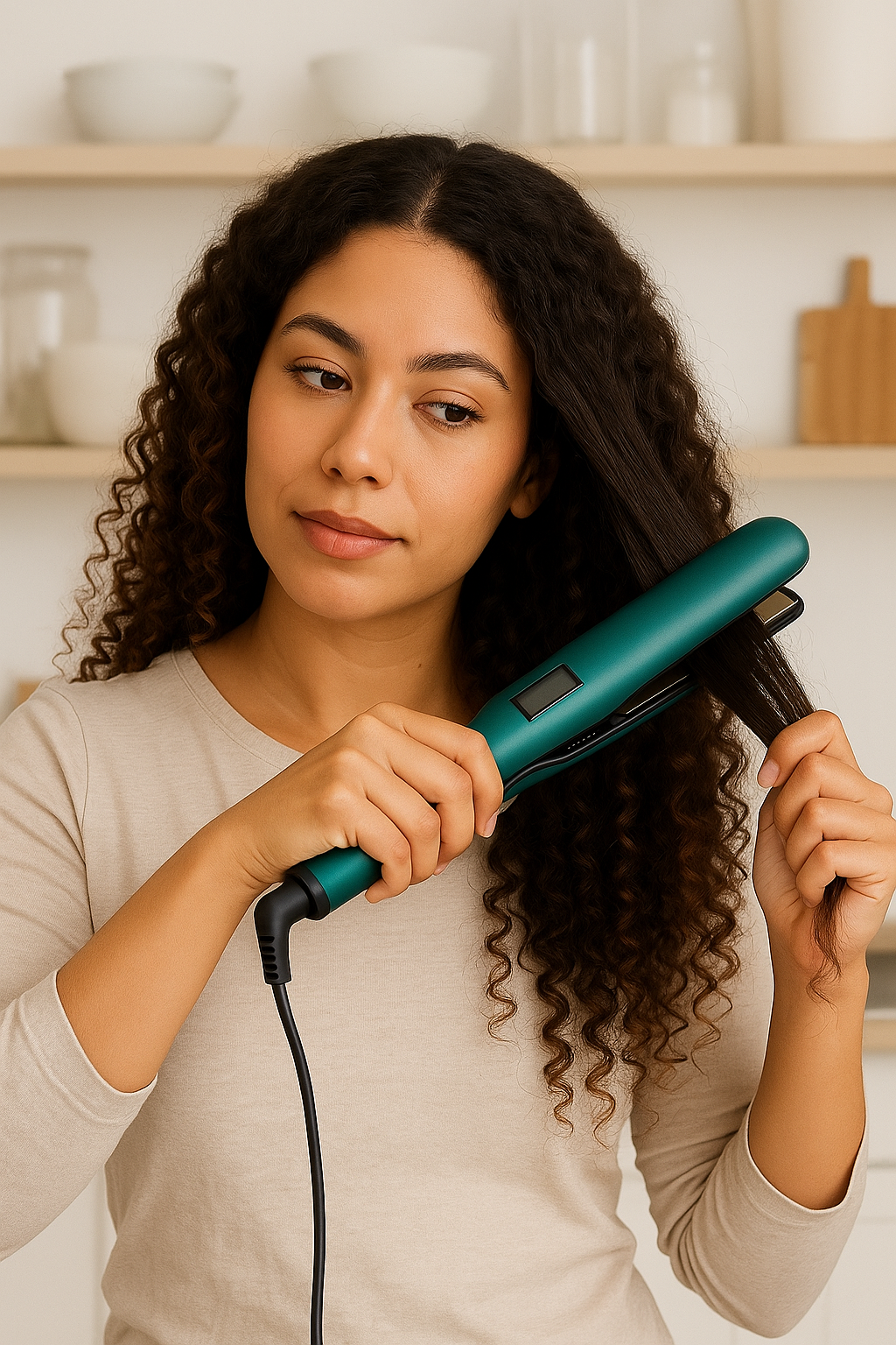 Green Titanium Flat Iron