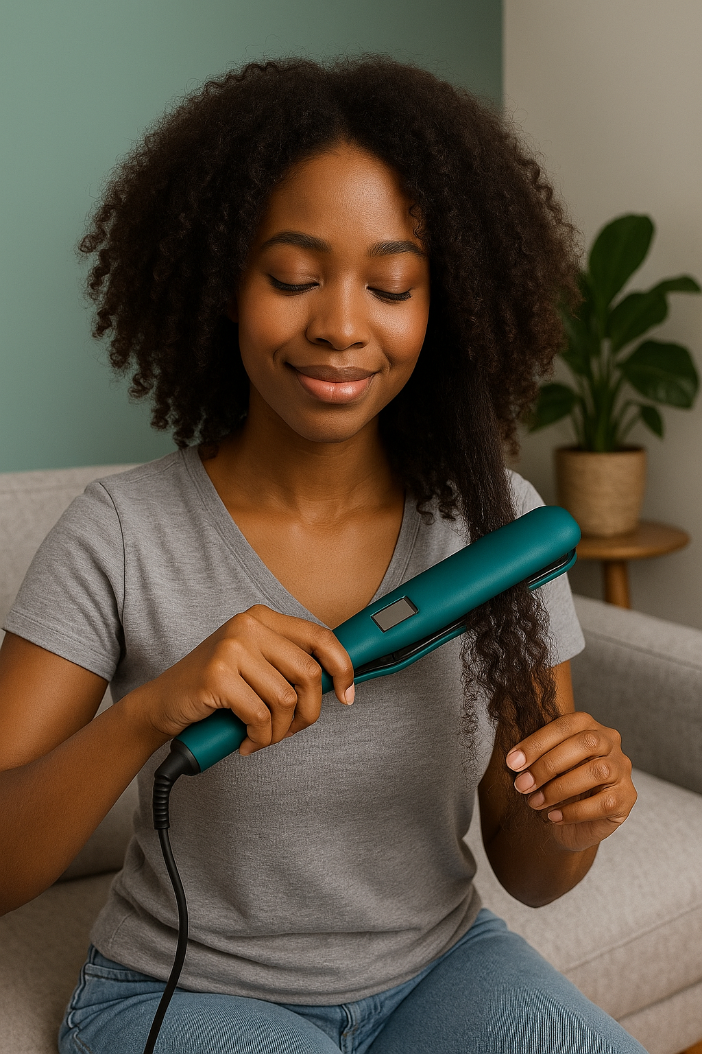 Green Titanium Flat Iron