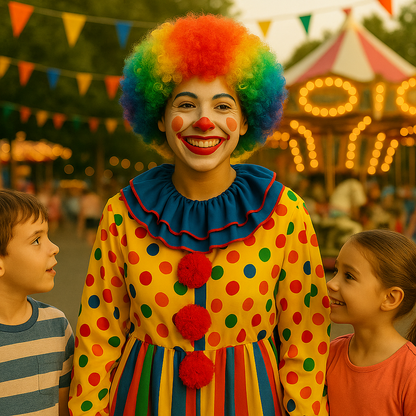 Unisex Rainbow Afro Clown Wig – Colorful Curly Party Wig for Men & Women | Carnival, Birthday & Costume Events