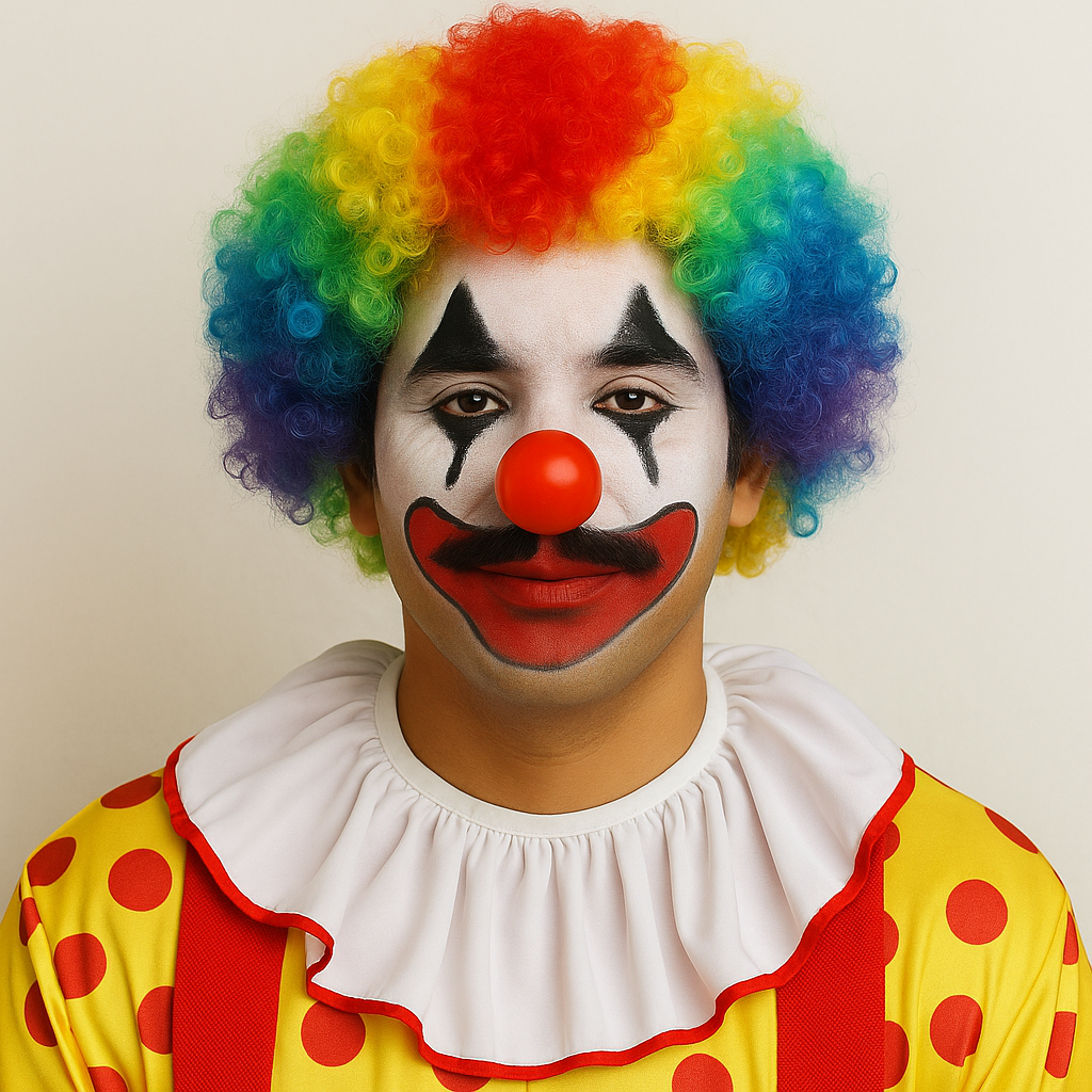 Unisex Rainbow Afro Clown Wig – Colorful Curly Party Wig for Men & Women | Carnival, Birthday & Costume Events