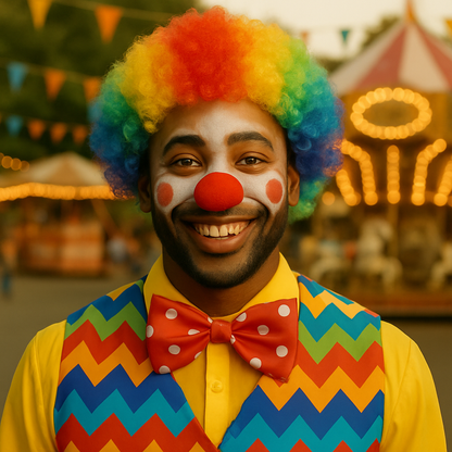 Unisex Rainbow Afro Clown Wig – Colorful Curly Party Wig for Men & Women | Carnival, Birthday & Costume Events