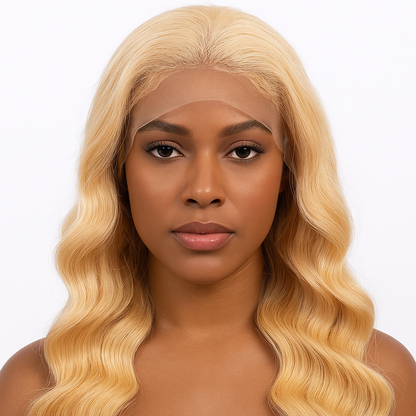 13x4 Blonde Transparent Lace Front Body Wave Virgin Hair Wig – 150% Density