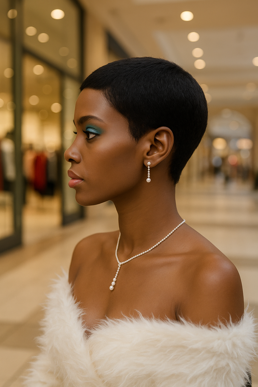 4in Short Pixie Cut 100% Unprocessed Raw Human Hair Wig – Natural Black, Sleek Human Hair Style for Women