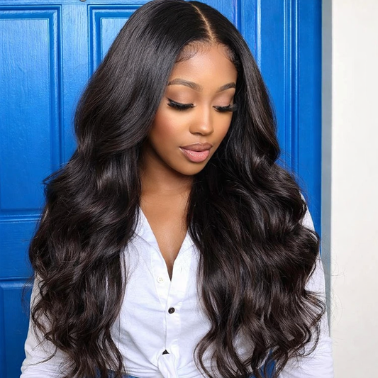 High Temperature Synthetic Premium Lace Front Wig – 24” Body Wave Natural Hairline Heat Resistant Fiber