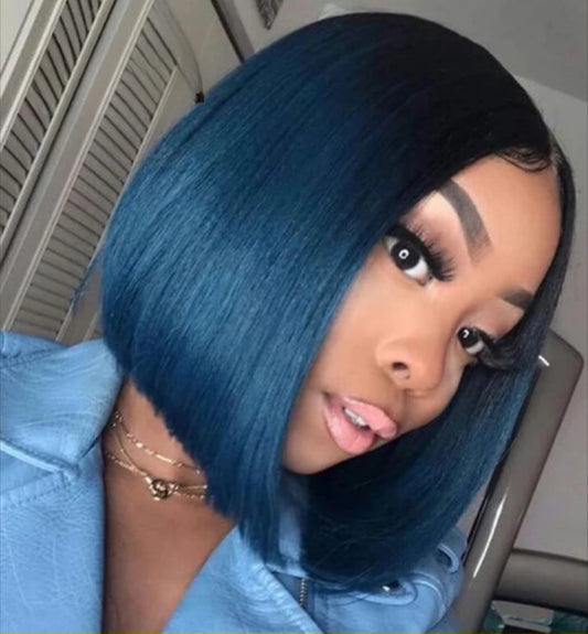 Synthetic Ombre  10" Short Bob Lace Wig