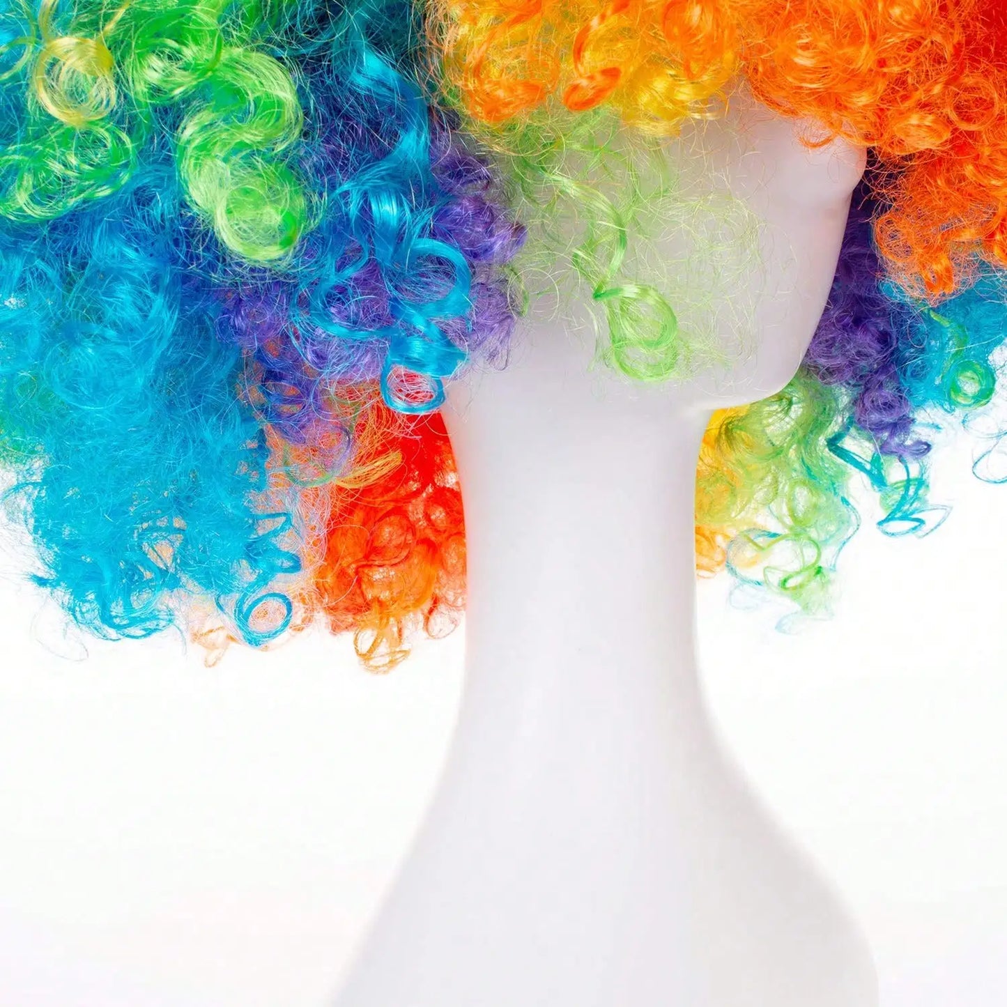 Unisex Rainbow Afro Clown Wig – Colorful Curly Party Wig for Men & Women | Carnival, Birthday & Costume Events